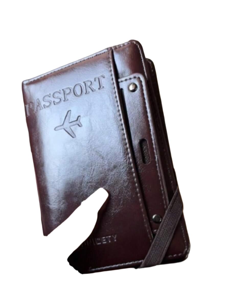 brązowe etui na paszport