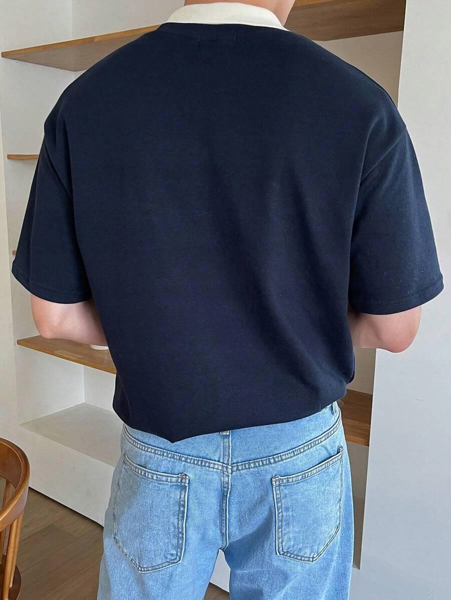 GRANATOWA KOSZULKA POLO 