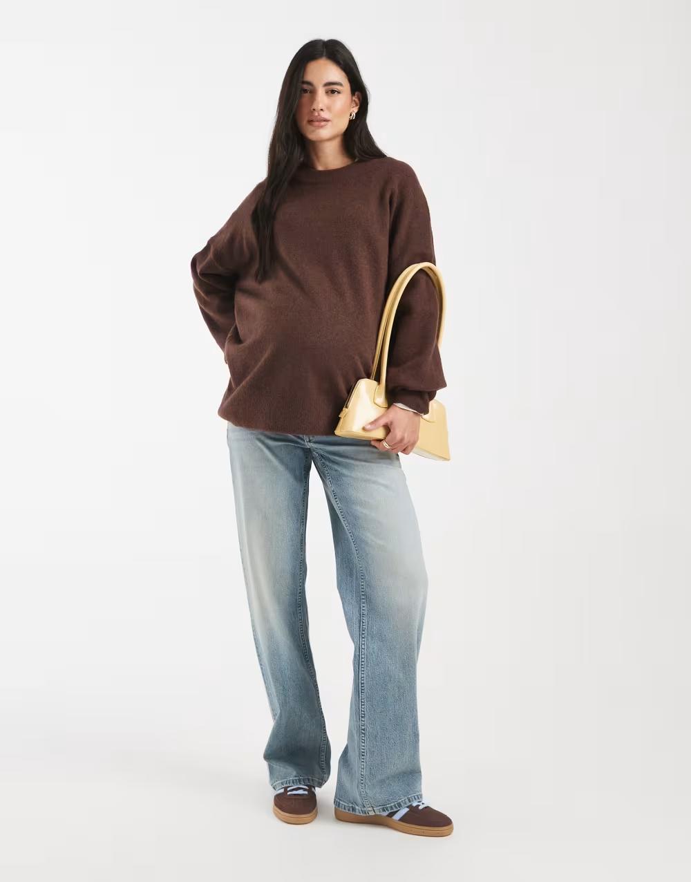 CIĄŻOWE NIEBIESKIE SPODNIE JEANS