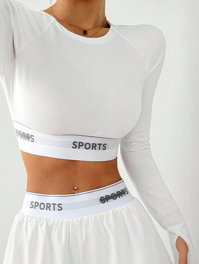 BIAŁY TOP SPORTOWY