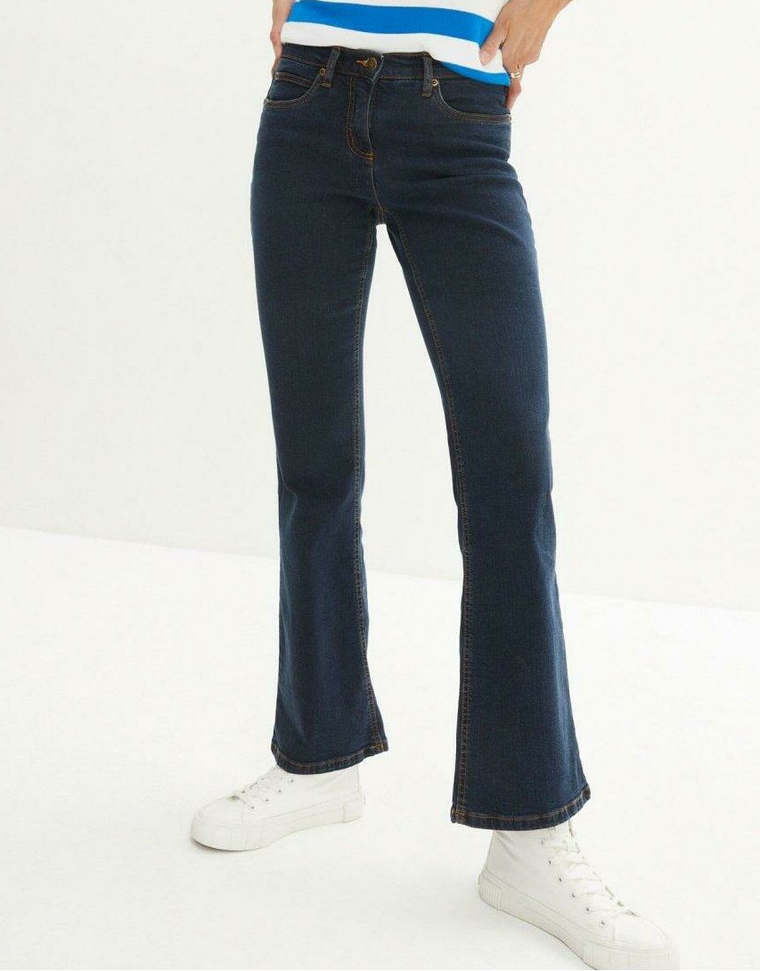 GRANATOWE SPODNIE JEANS BOOTCUT