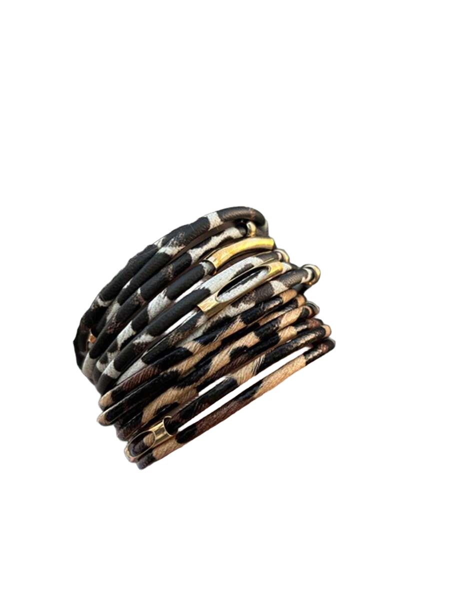 kolorowe bransoletki animal print