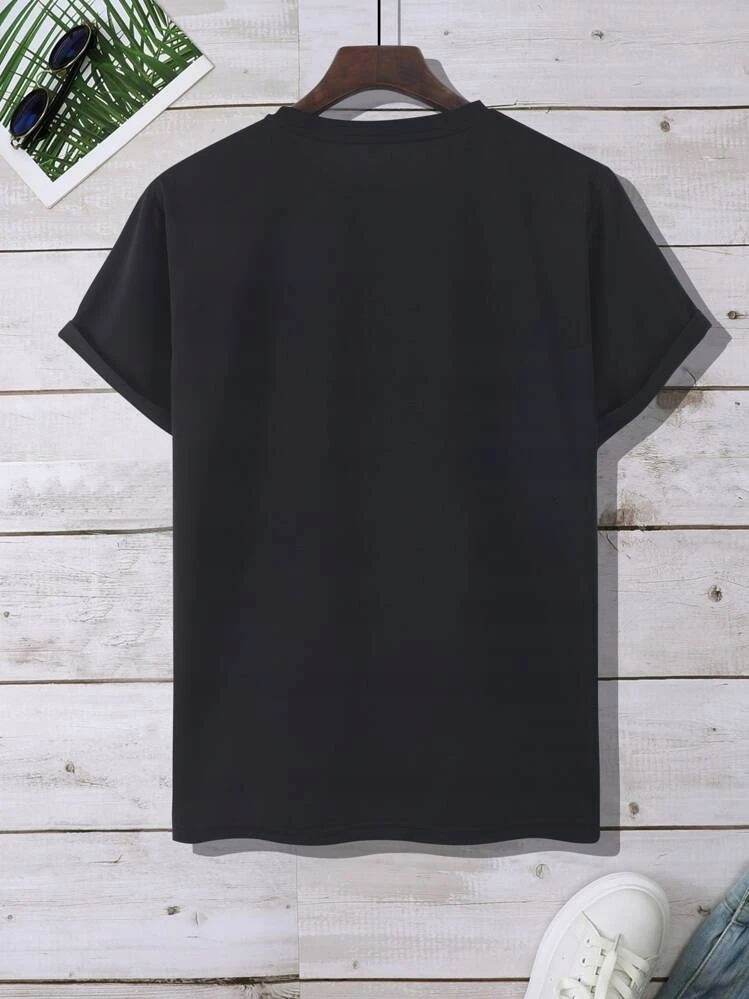 czarny t-shirt print