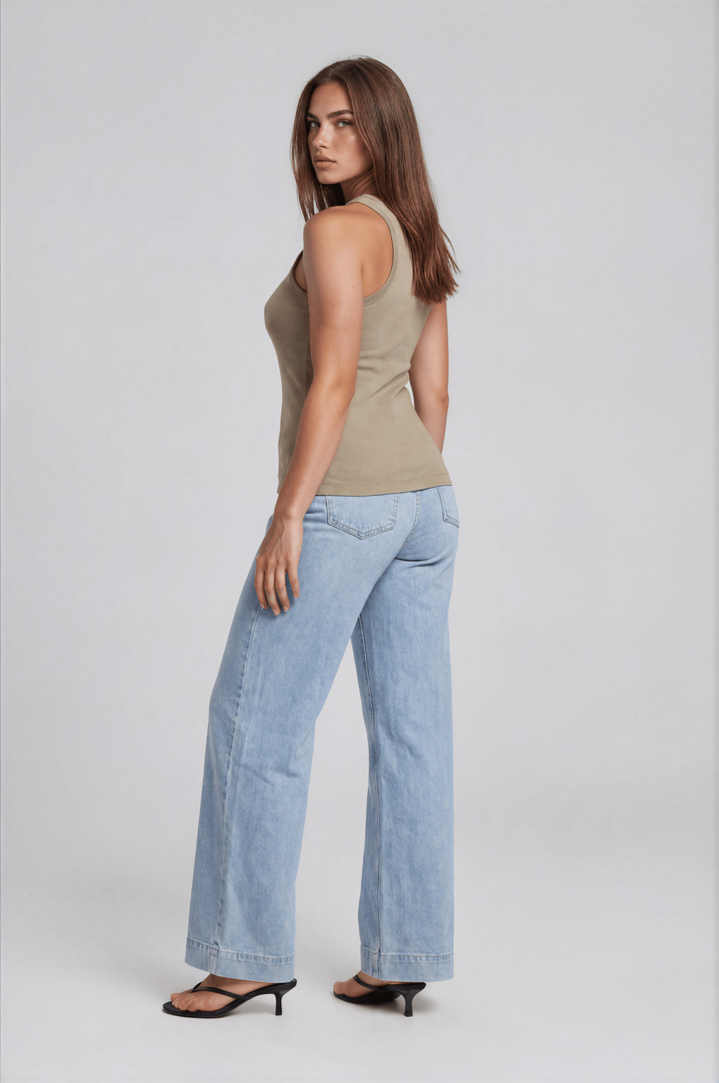 szerokie spodnie jeans ripped