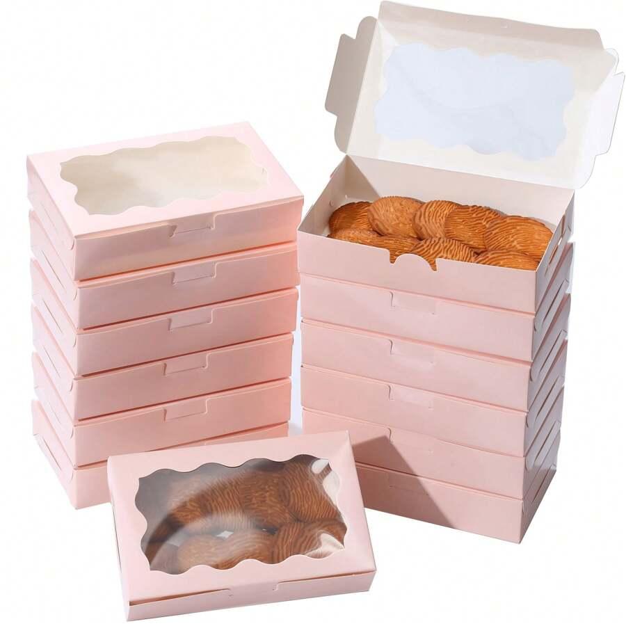 różowe pudełko na ciasto 4-pack