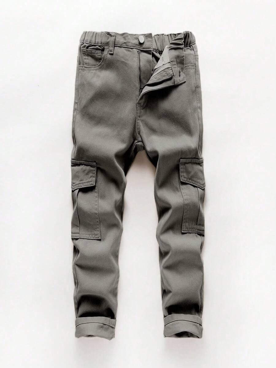 SZARE SPODNIE JEANS 