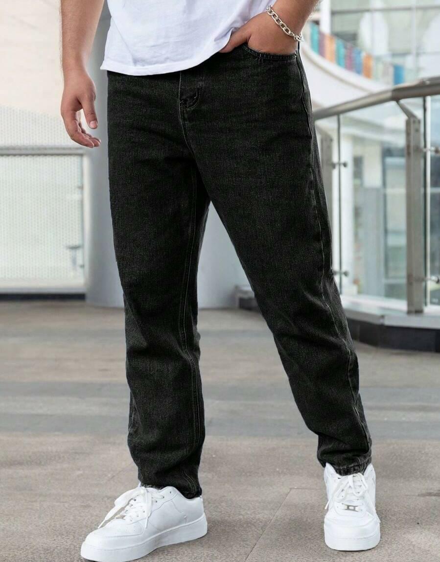 CZARNE SPODNIE JEANS