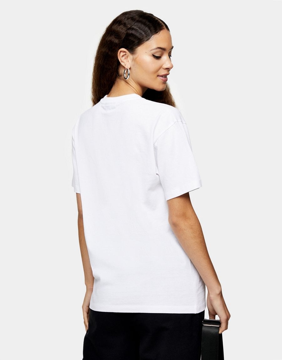 BIAŁY T-SHIRT PRINT 