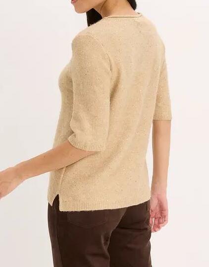 SWETER CEKINOWY Z KRÓTKIM RĘKAWEM 