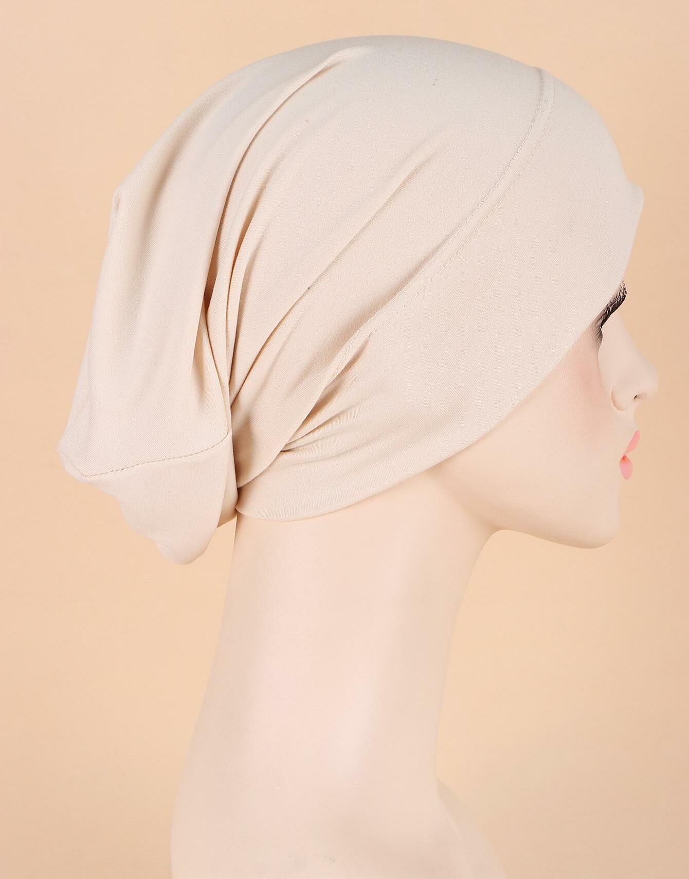 BEŻOWY TURBAN NA GŁOWĘ