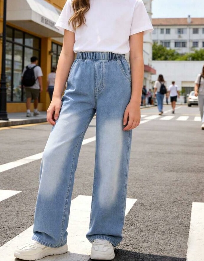 niebieskie spodnie jeans