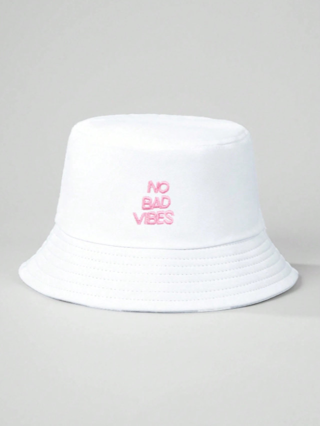 biały KAPELUSZ BUCKET