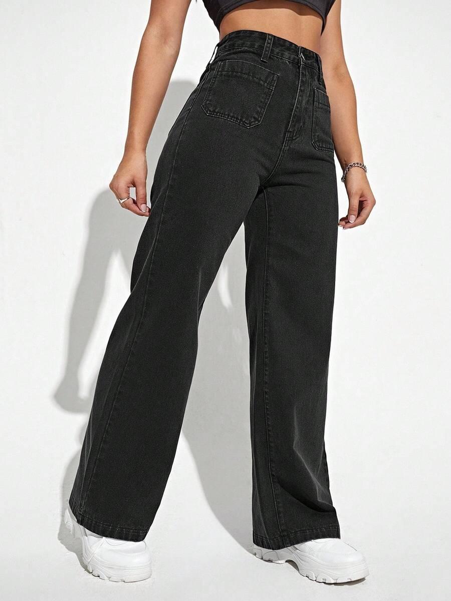 czarne spodnie jeans