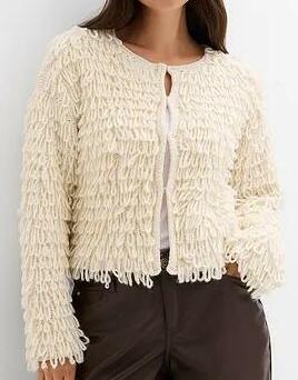 SWETER ROZPINANY Z GRUBEJ DZIANINY