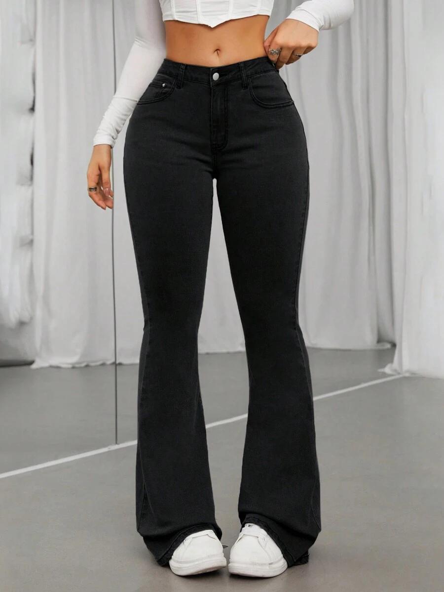 CZARNE SPODNIE JEANS