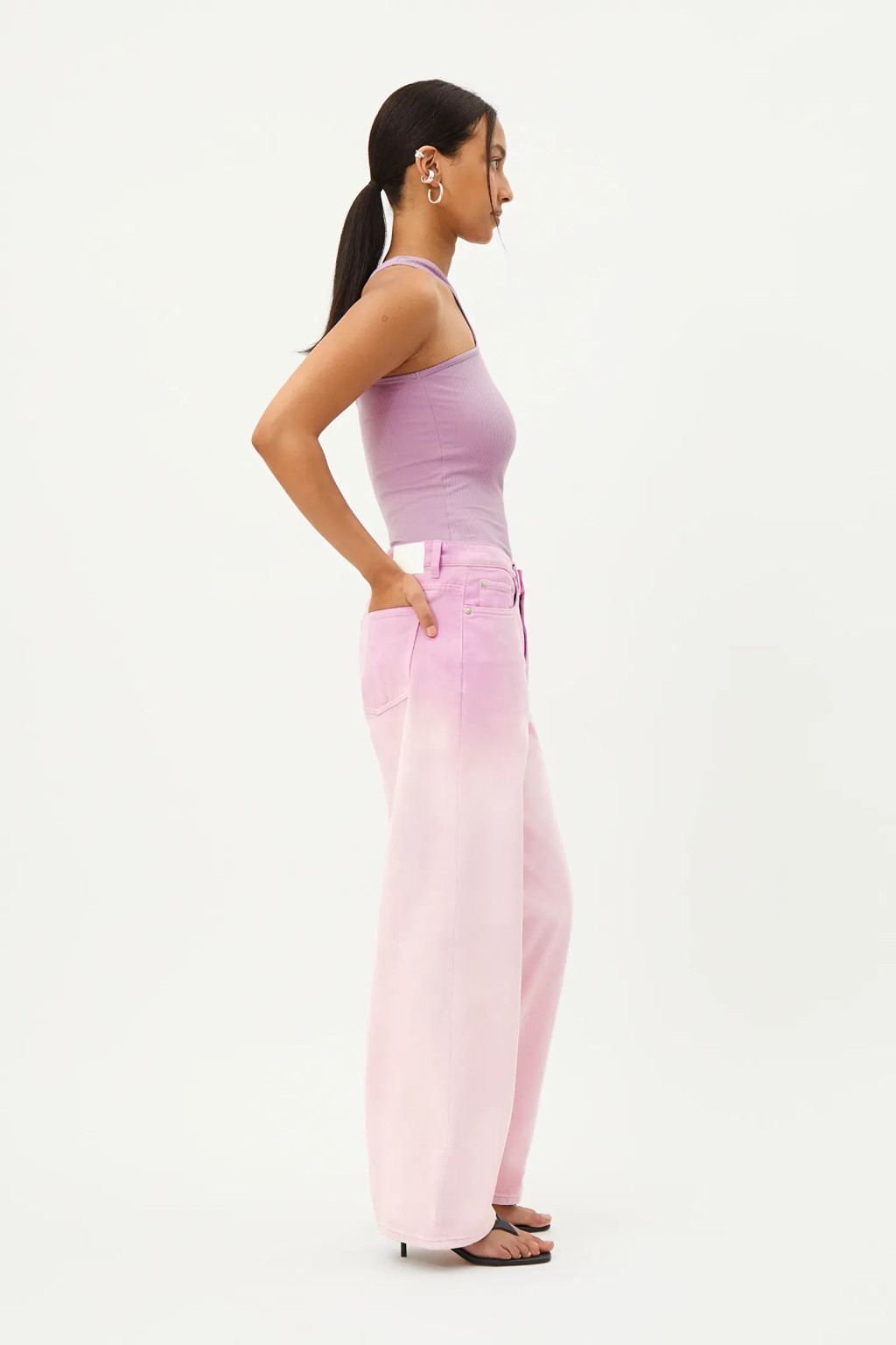 SPODNIE JEANS OMBRE