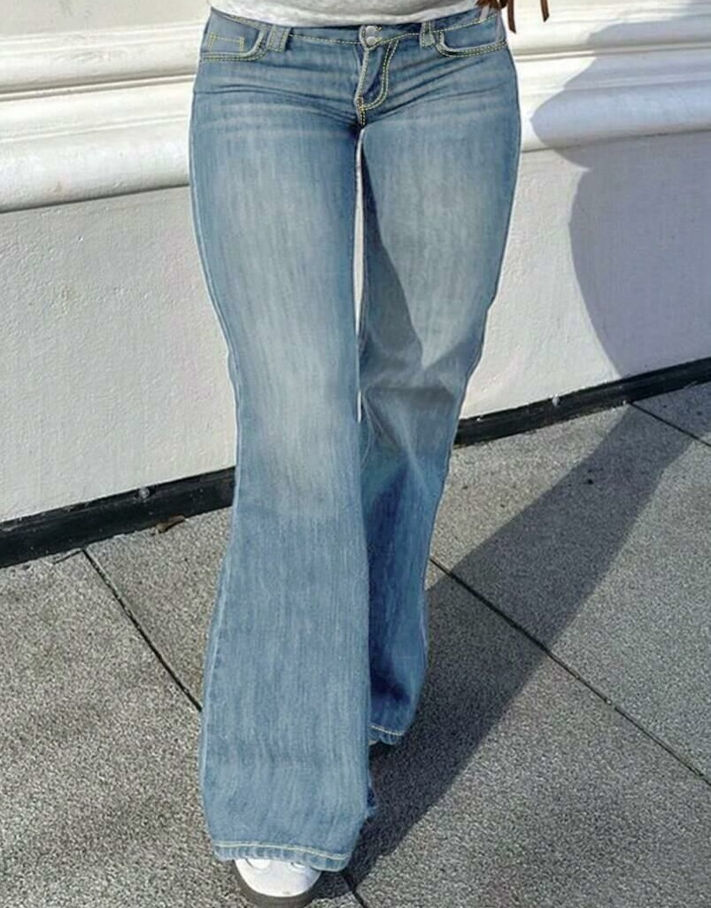 SPODNIE JEANS DZWONY
