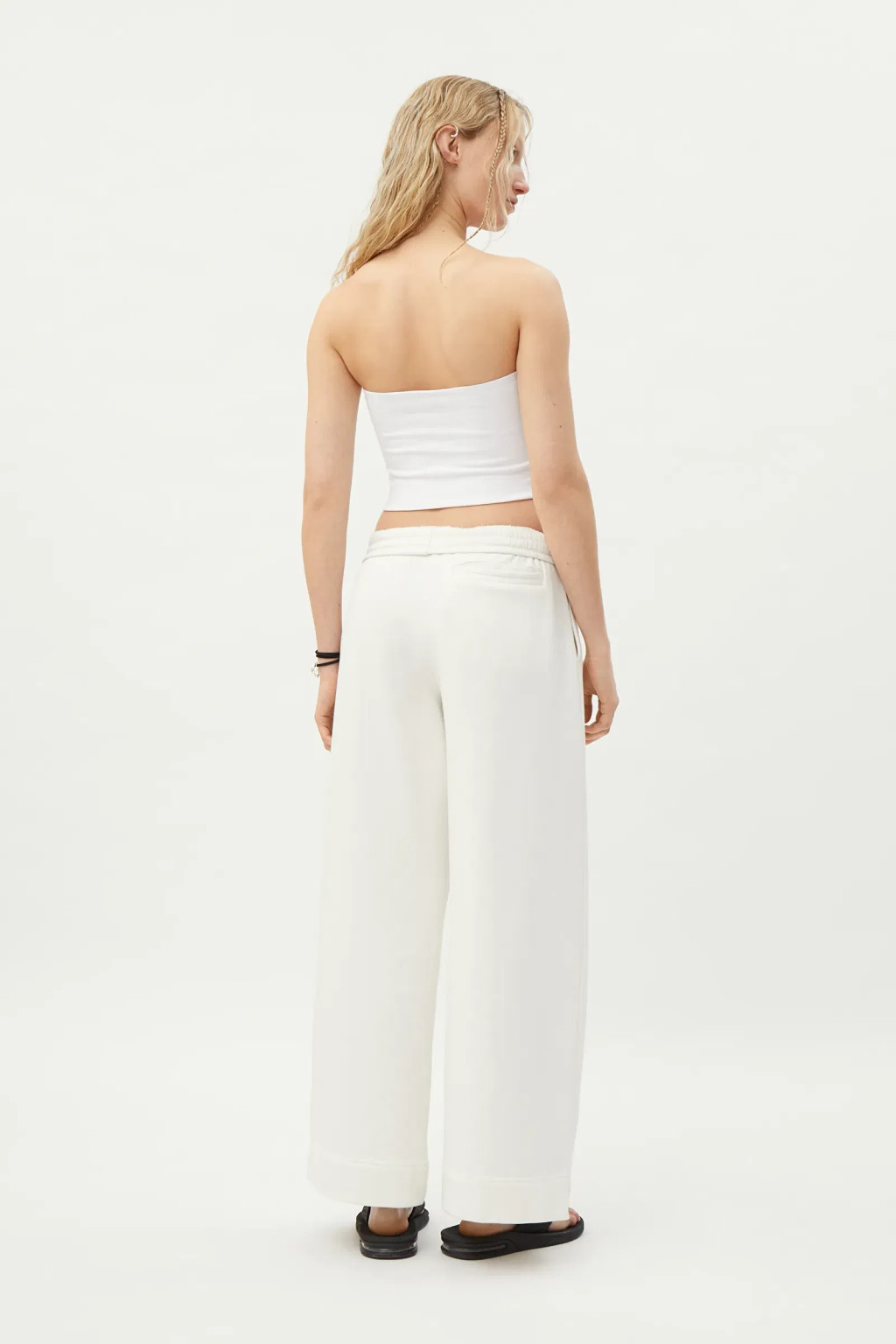 BIAŁY CROP TOP OPASKA