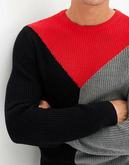 SWETER MĘSKI WIELOKOLOROWY