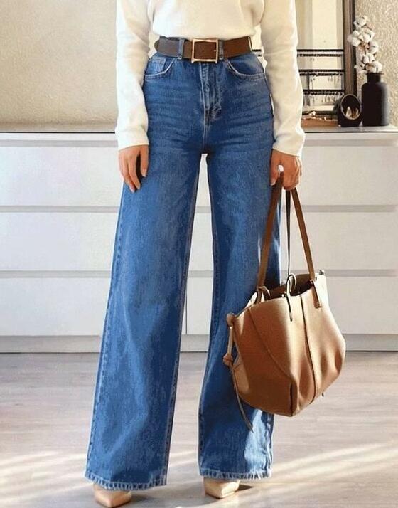 NIEBIESKIE SPODNIE JEANS