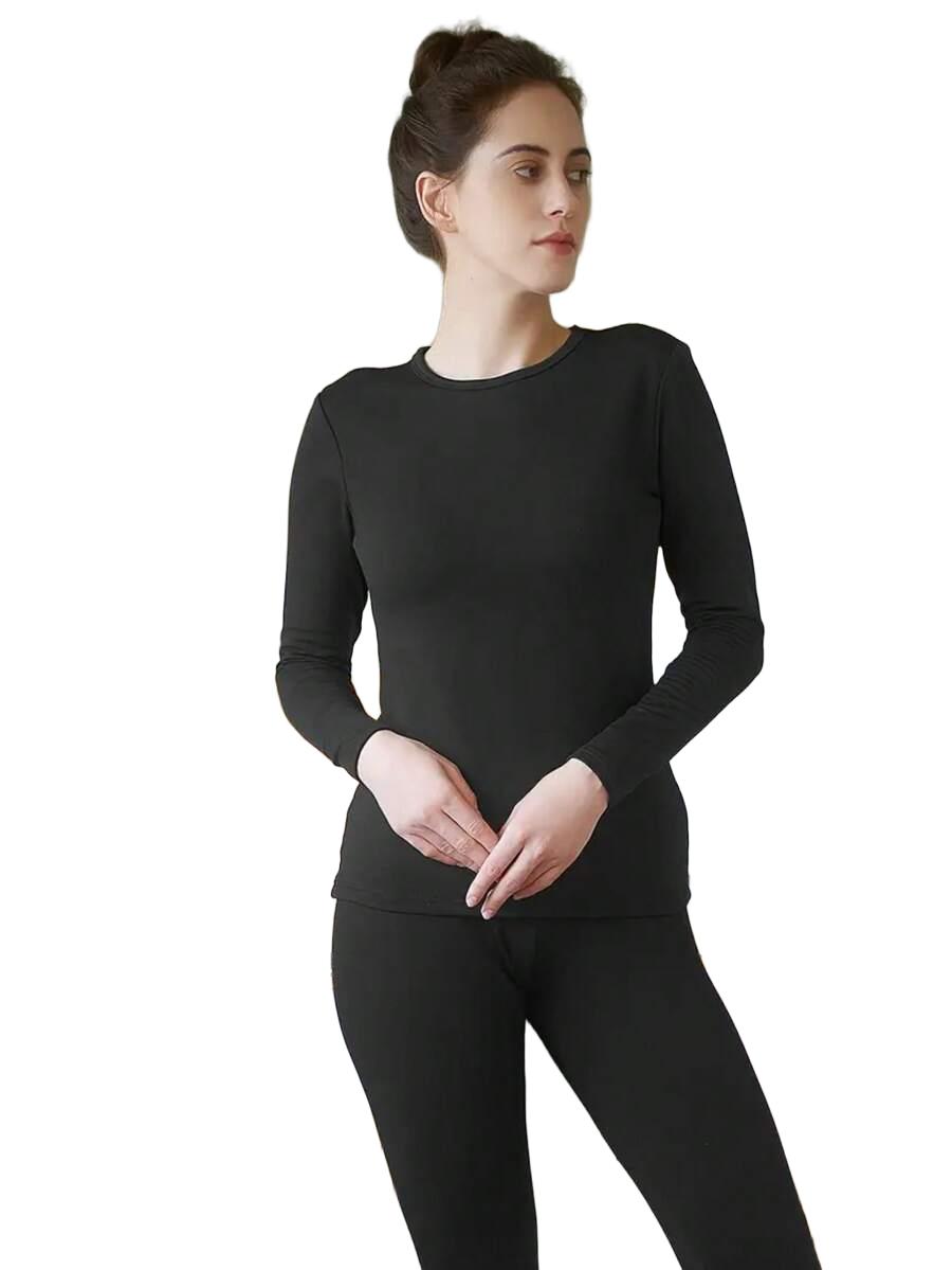 czarny komplet bluzka legginsy 