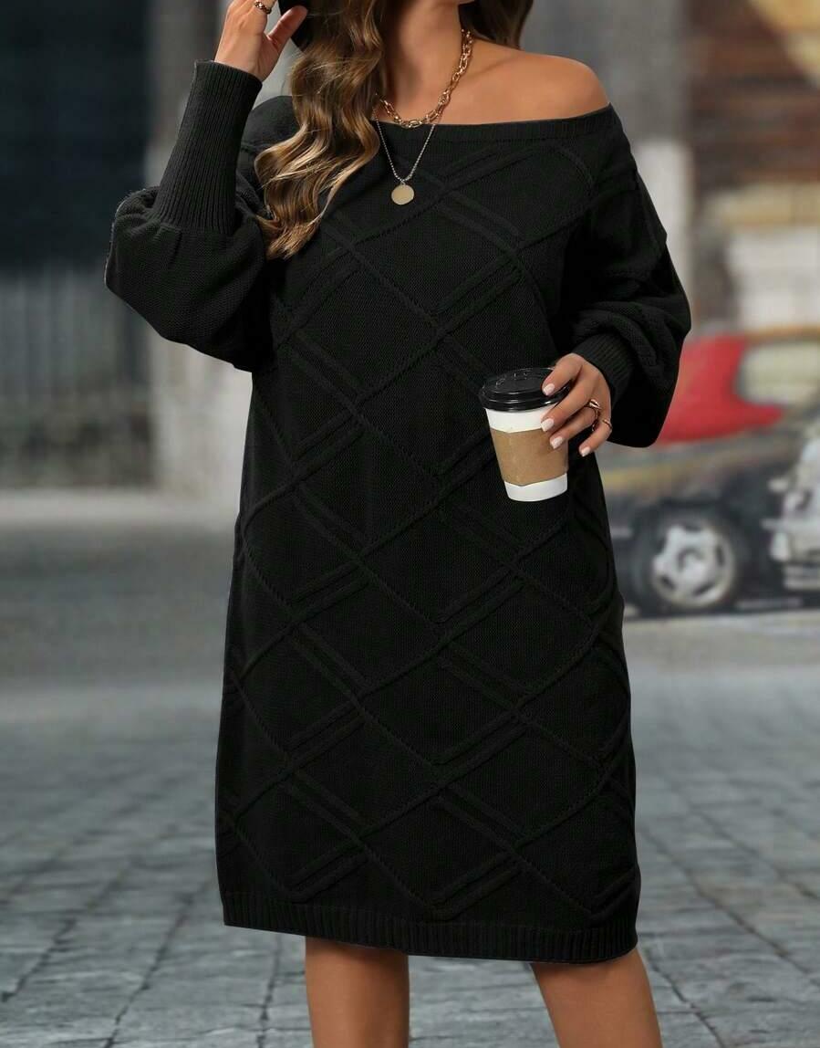 CZARNA SUKIENKA DZIANINA