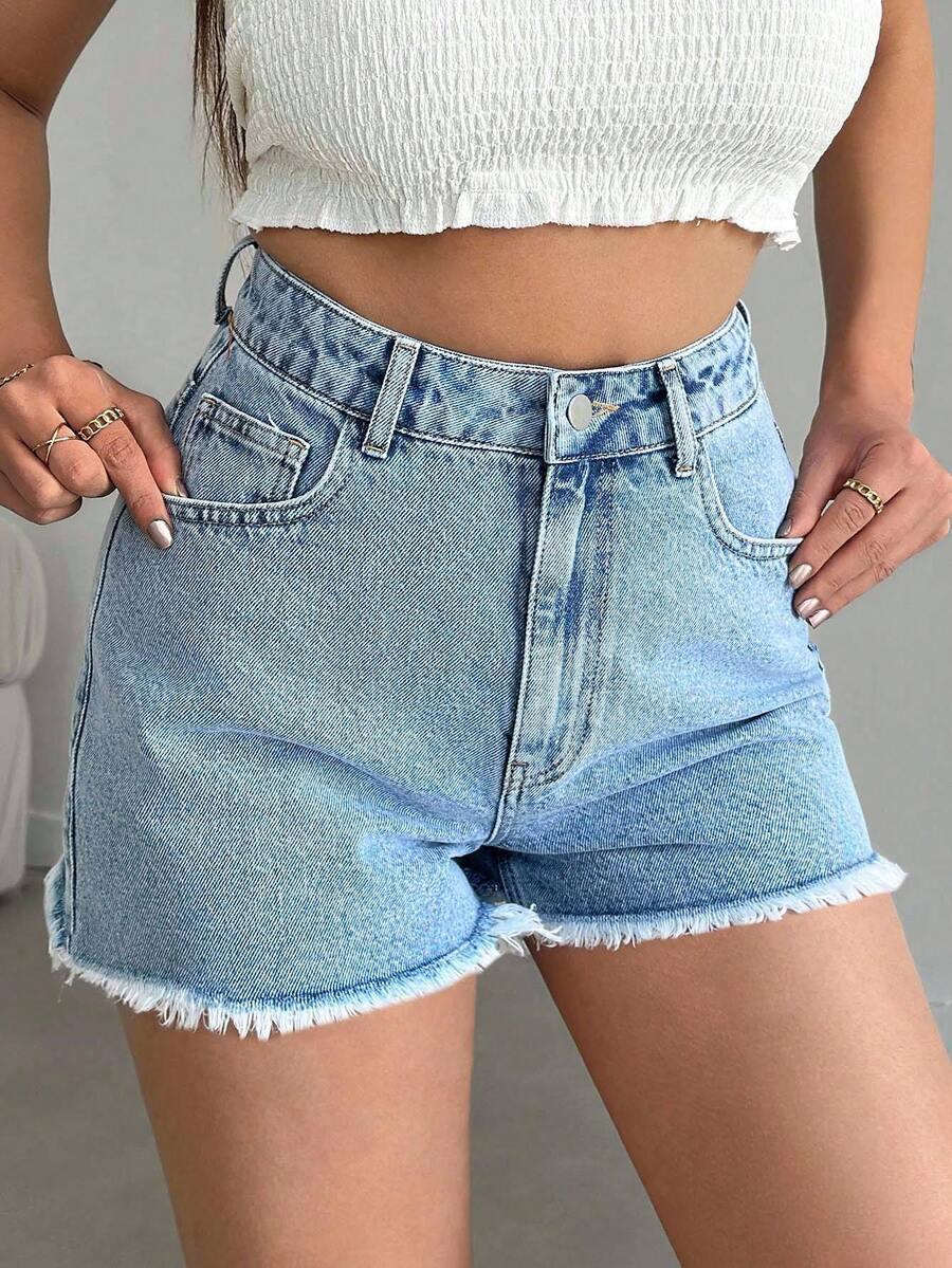 NIEBIESKIE KRÓTKIE SPODENKI JEANS