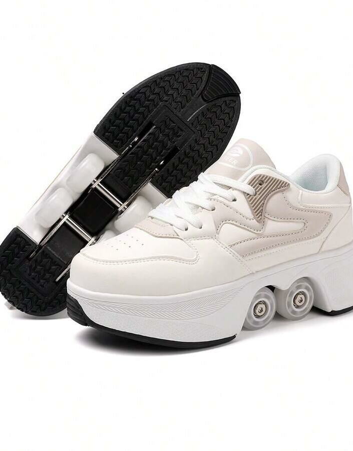 beżowe buty sportowe rolki