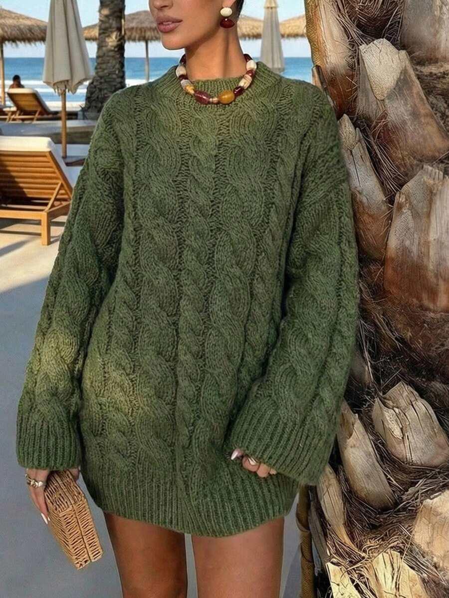 zielony sweter oversize