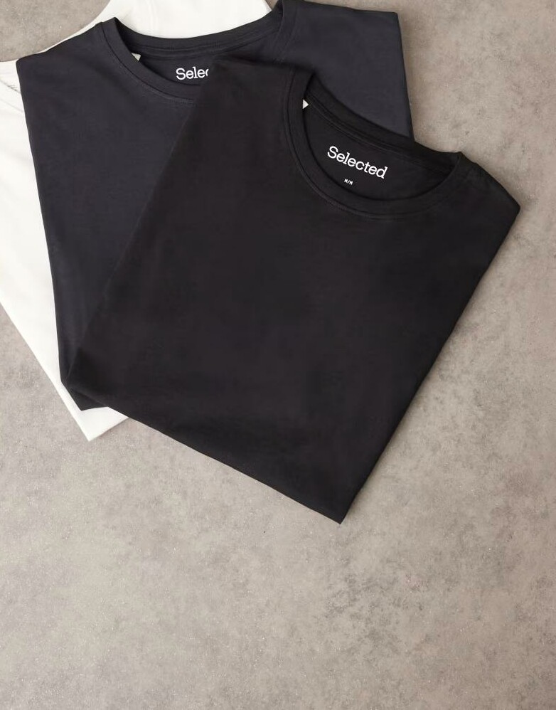 t-shirt okrągły dekolt 2-pack