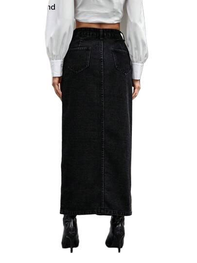 CZARNA SPÓDNICA JEANS