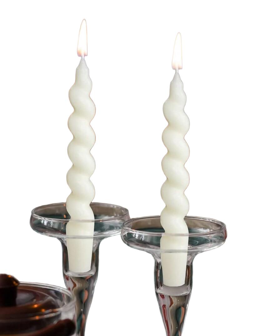 biała świeczka 2-pack