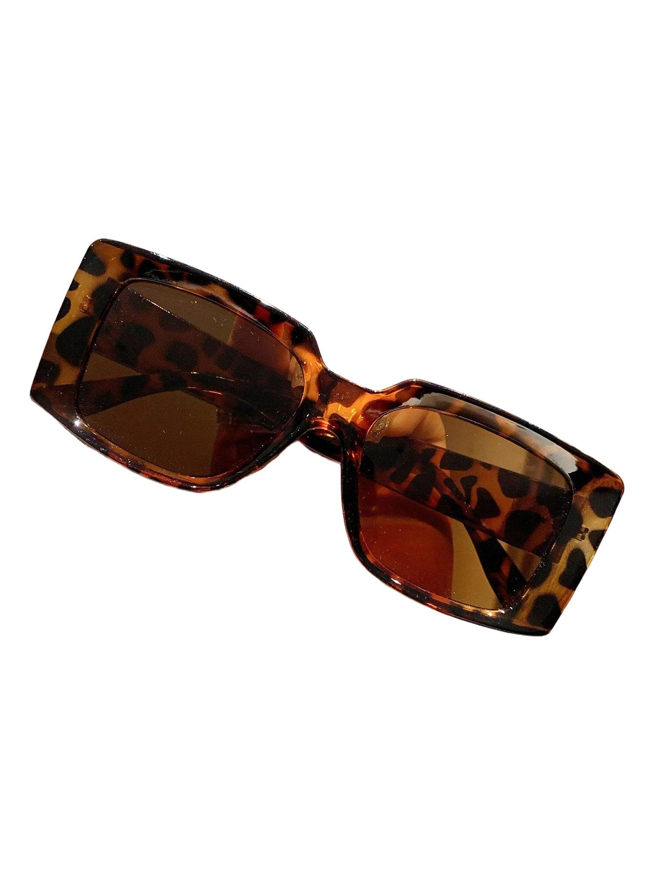 okulary przeciwsłoneczne leopard print