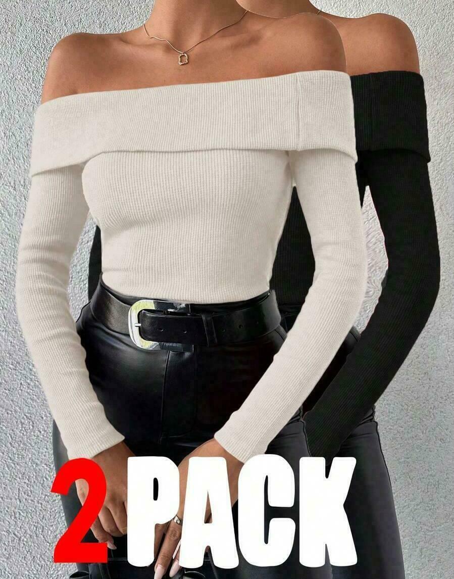 BLUZKA ODKRYTE RAMIONA 2-PACK