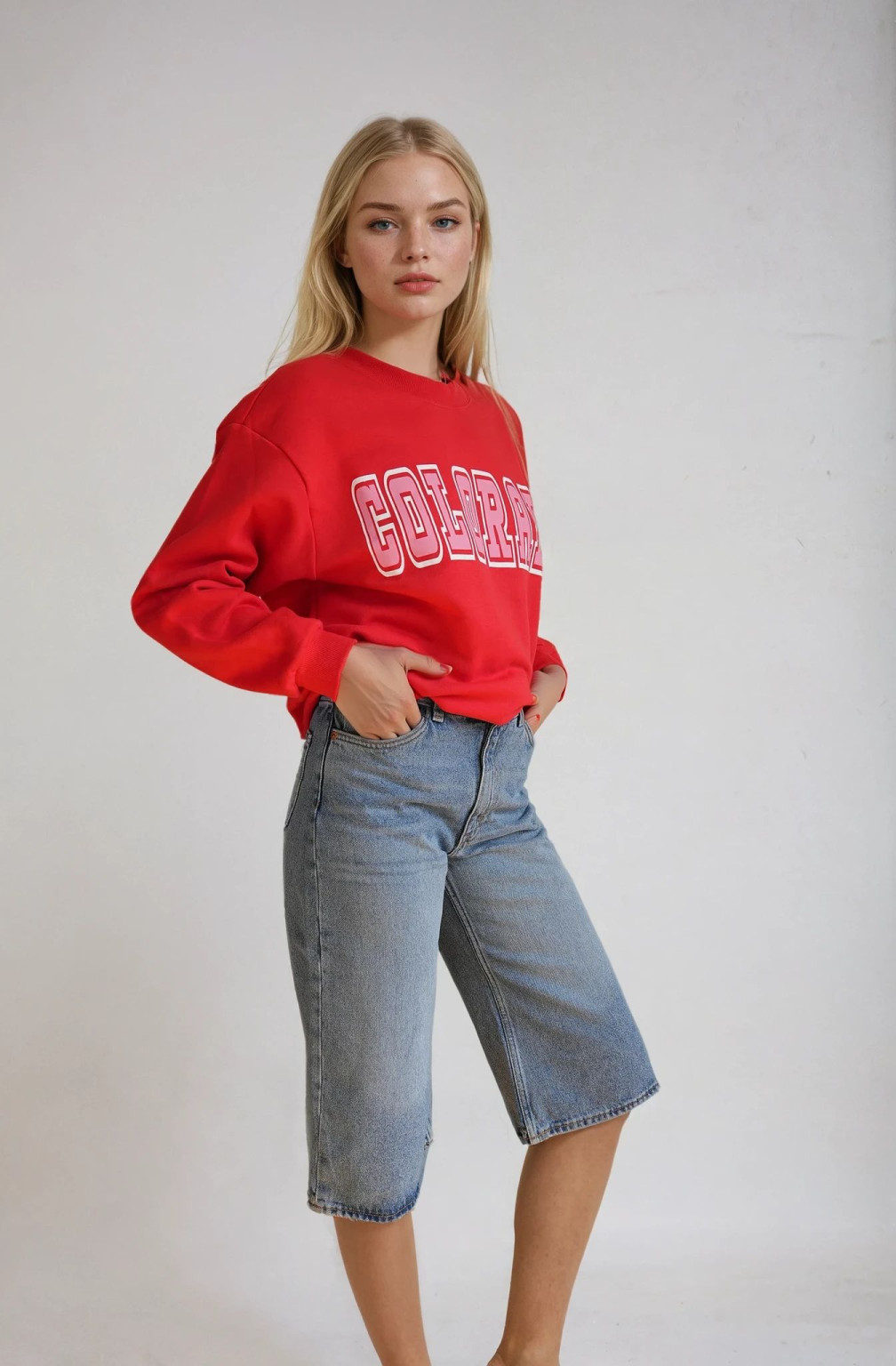 KRÓTKIE SPODENKI BERMUDY JEANS