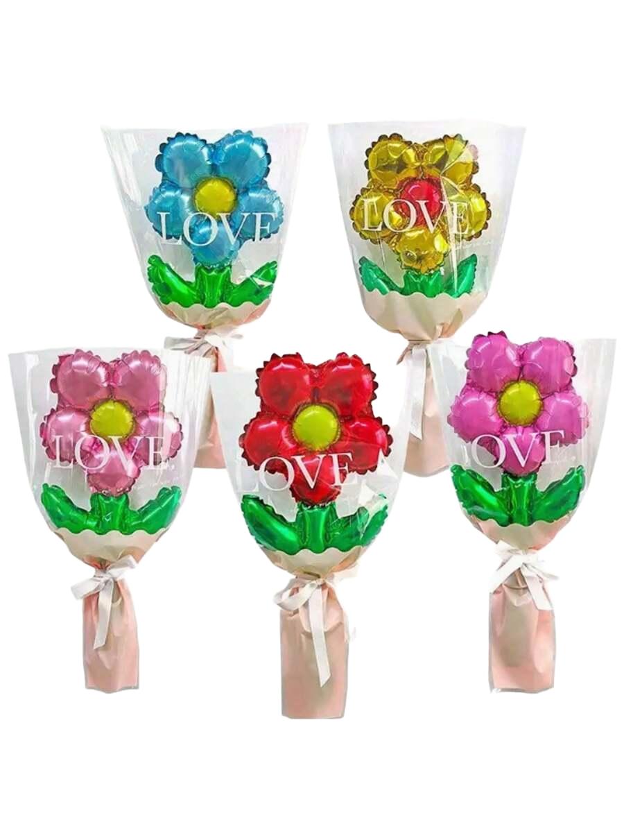 balony kwiaty 5-pack