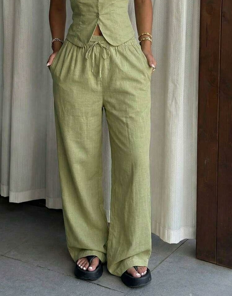 zielone spodnie casual