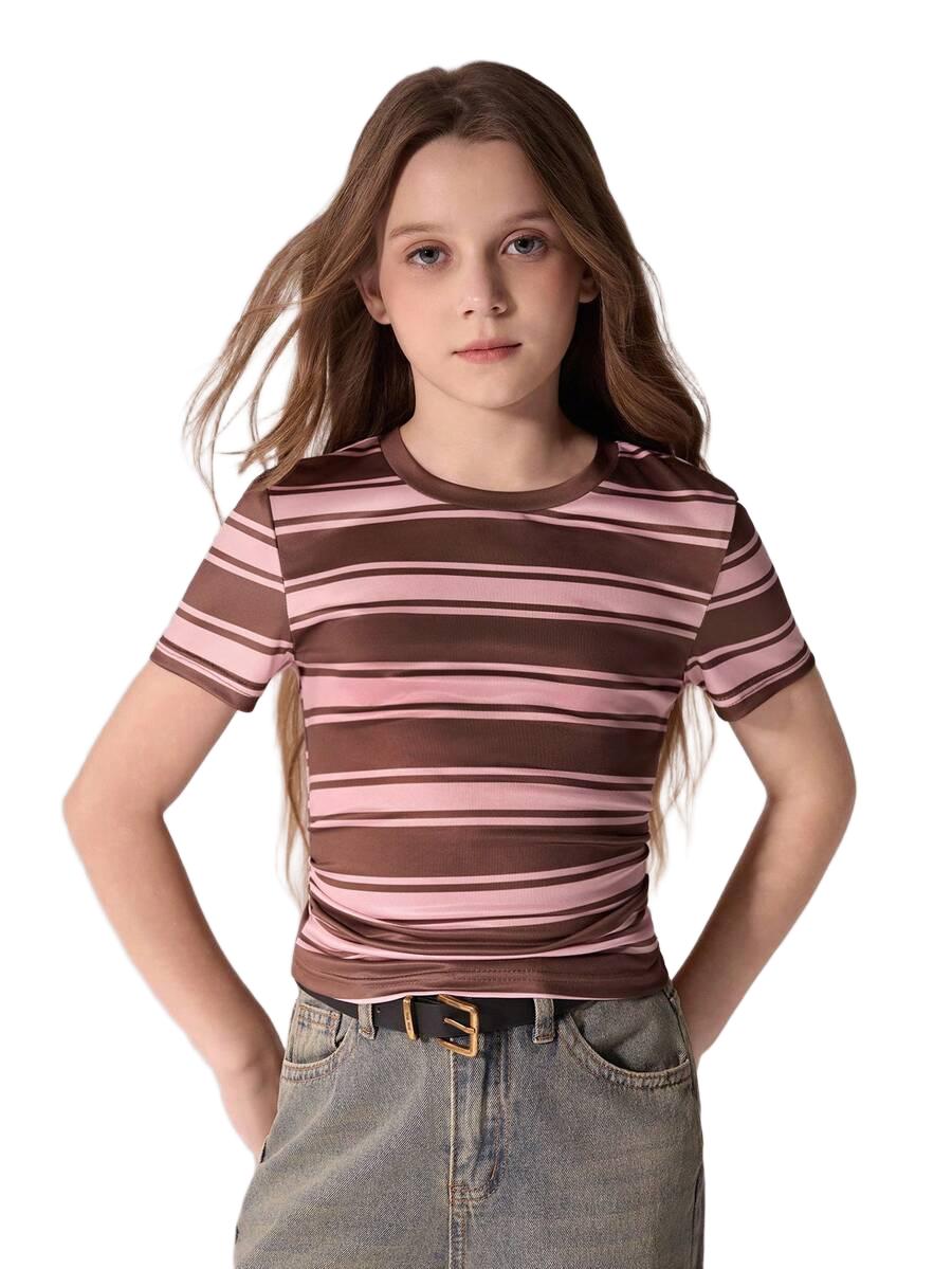 T-SHIRT DZIEWCZĘCY W PASKI