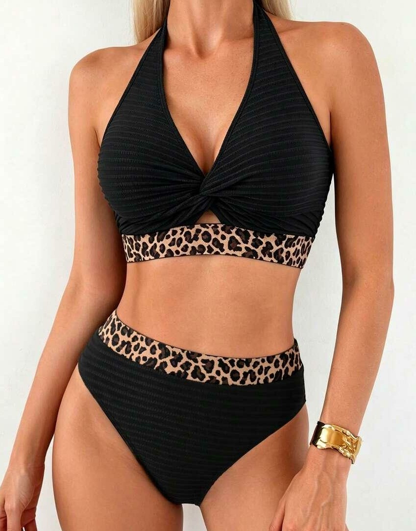 DWUCZĘŚCIOWY KOSTIUM KĄPIELOWY ANIMAL PRINT