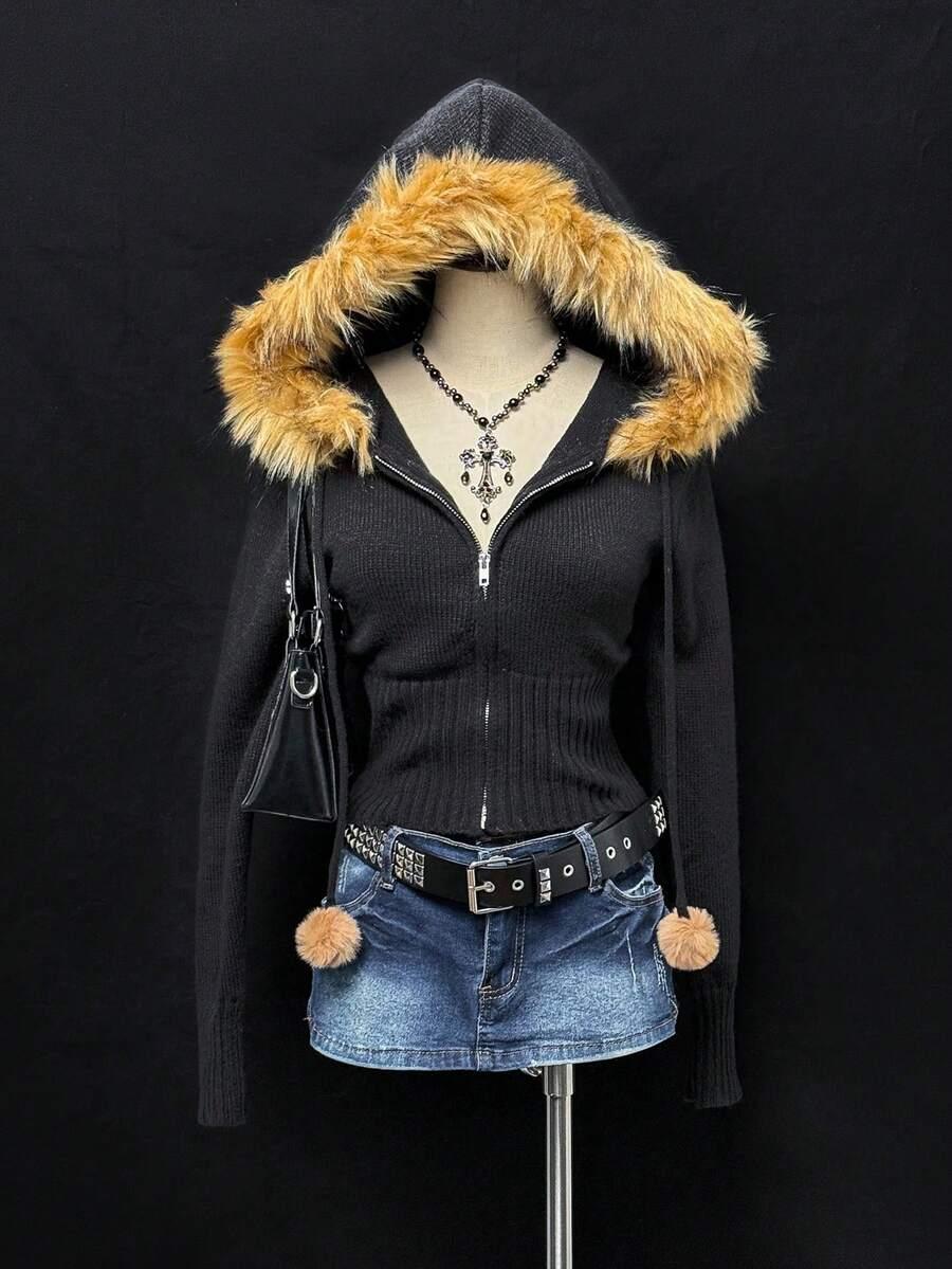 CZARNA BLUZA ZAMEK