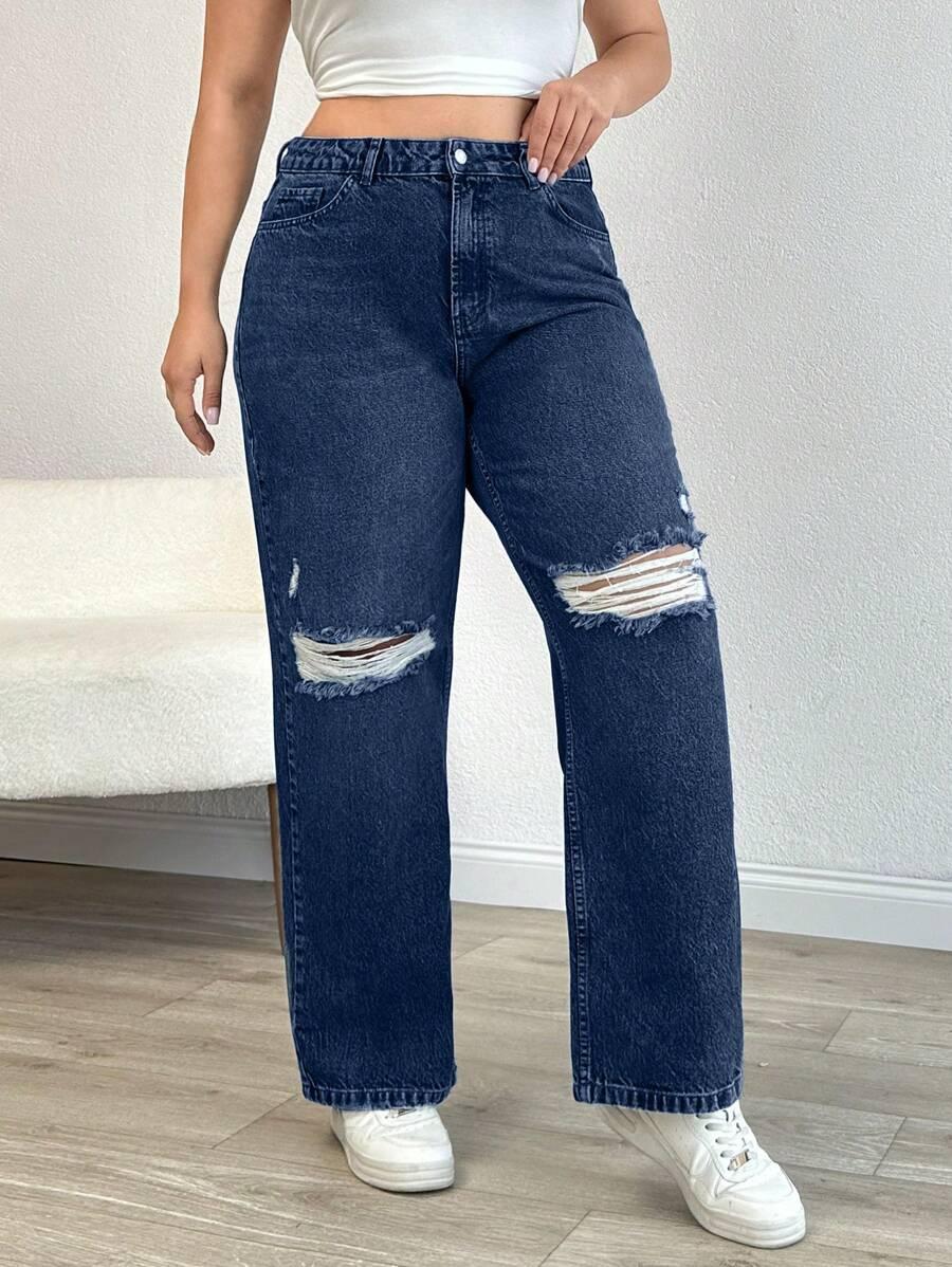 NIEBIESKIE SPODNIE JEANS 