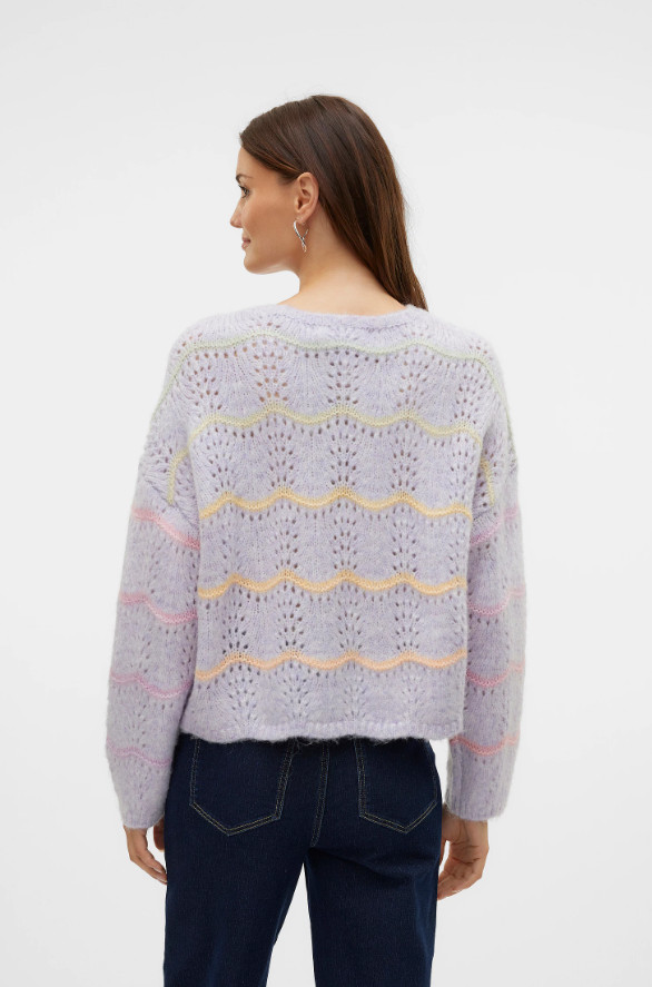 sweter okrągły dekolt zdobienia