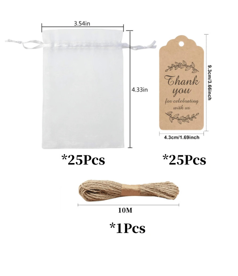 woreczki z podziękowaniami 25-pack