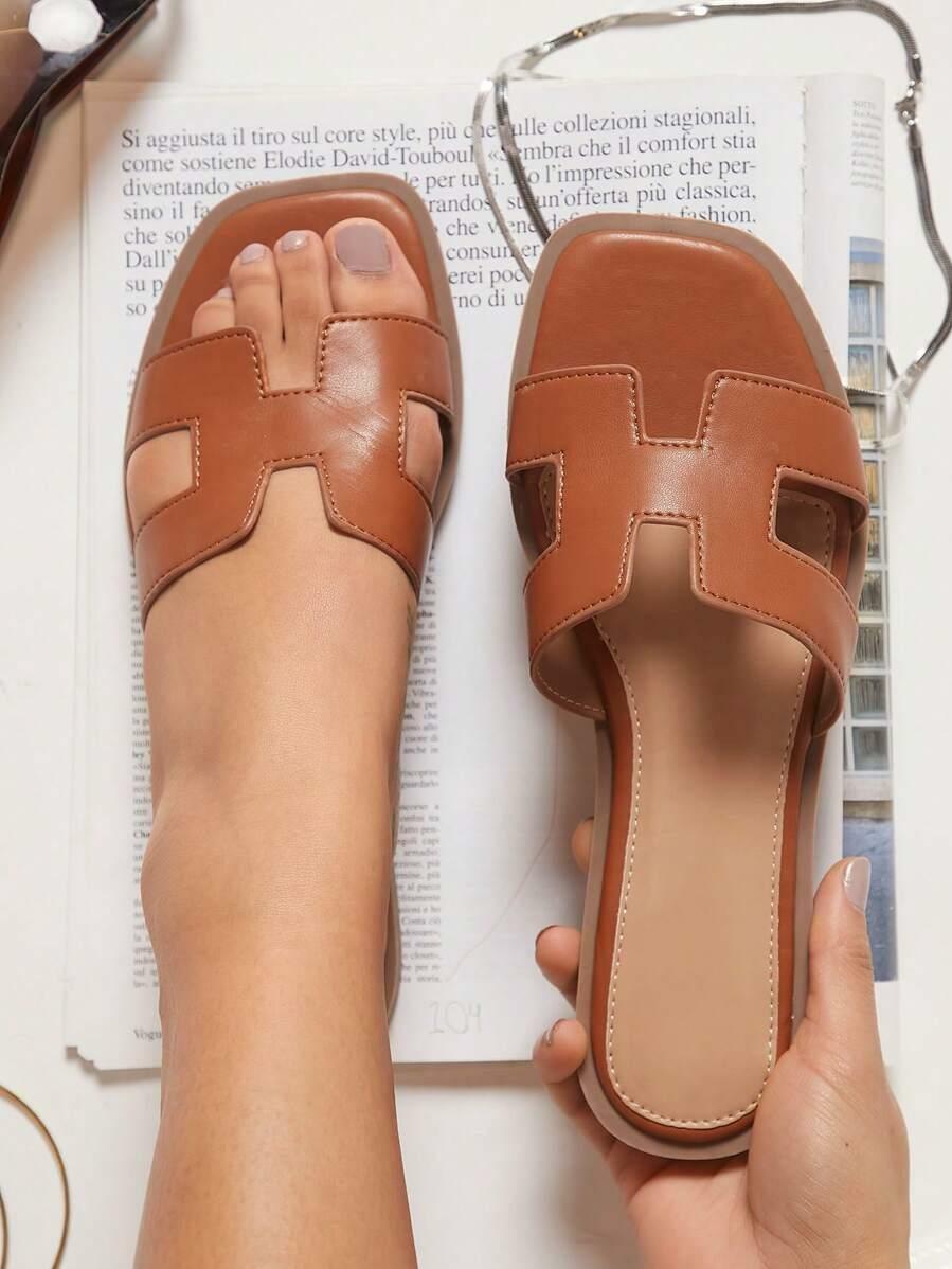 BRĄZOWE KLAPKI CASUAL