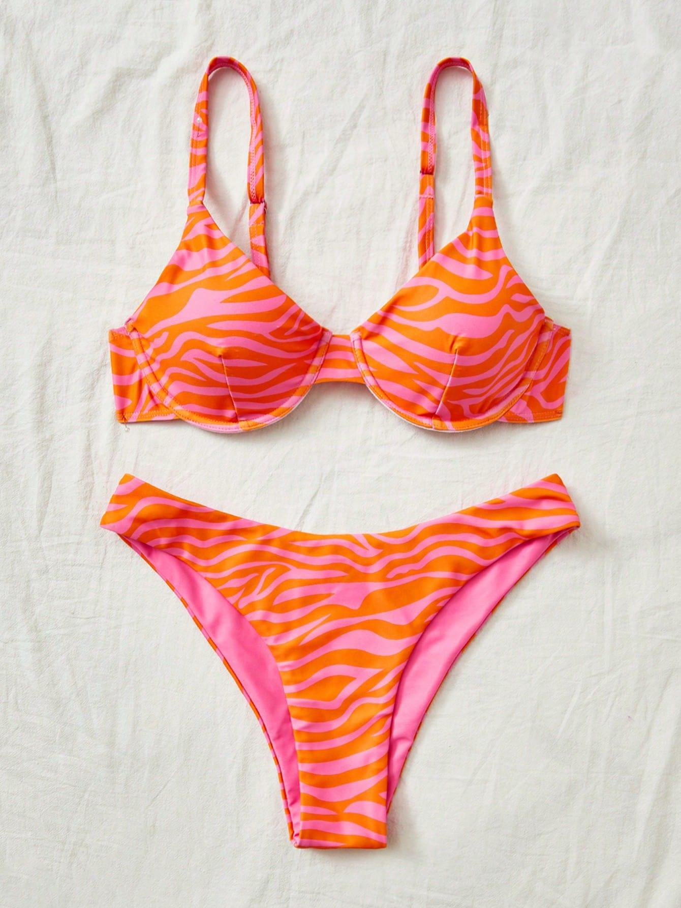 DWUCZĘŚCIOWY STRÓJ KĄPIELOWY ANIMAL PRINT