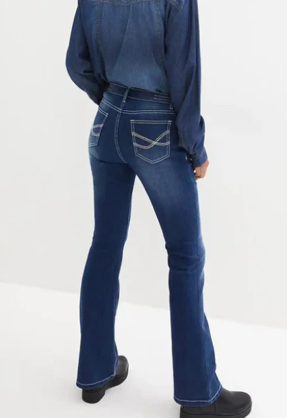SPODNIE DAMSKIE CASUAL DZWONY PLUS SIZE BAWEŁNA