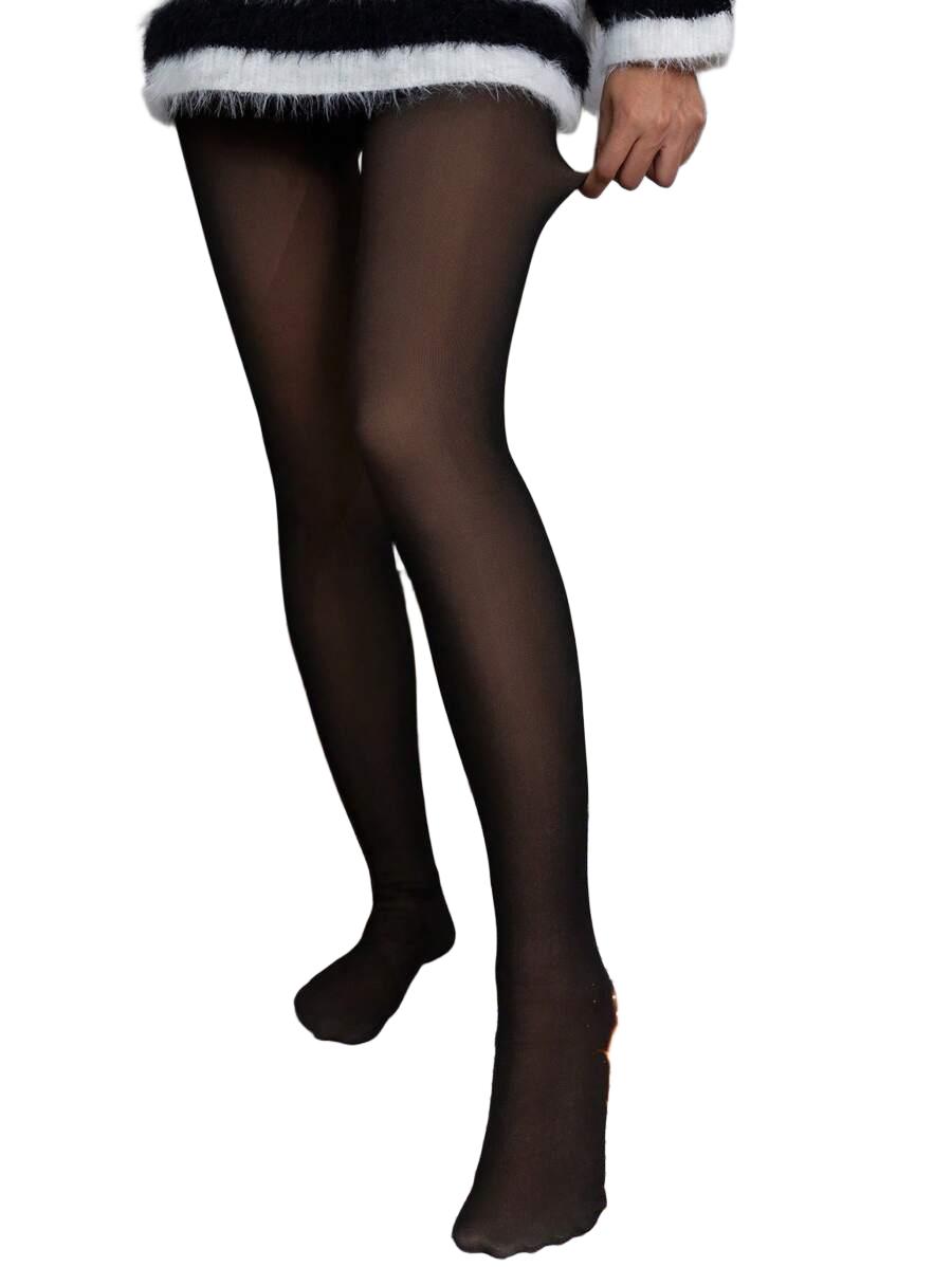 czarne ocieplane rajstopy