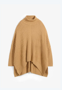SWETER PONCHO Z GOLFEM