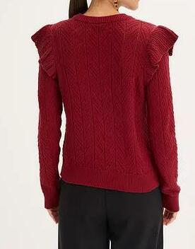 SWETER ROZPINANY AŻUROWY Z BAWEŁNY