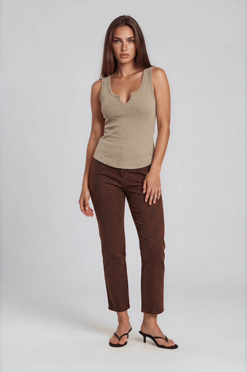 spodnie animal print casual